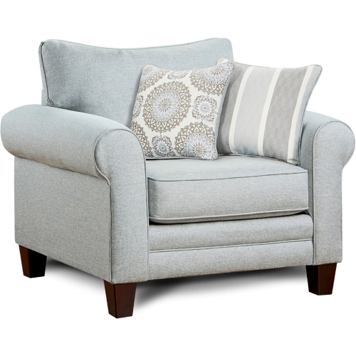 Accent Chair & 1/2 in Grande Mist Performance Fabric